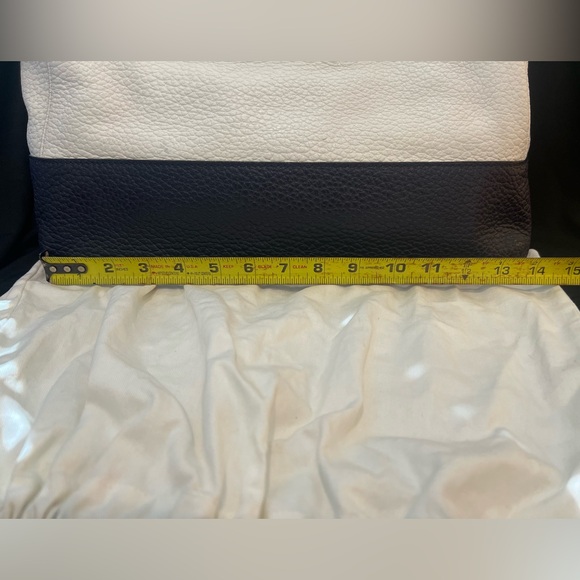 👜 💙 Kate Spade Cameron Navy & Almond Satchel | Two-Tone Pebbled Leather - Picture 12 of 16